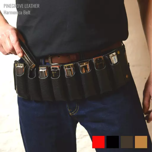 Leather Harmonica Belt