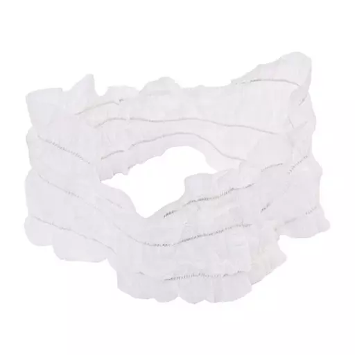 White Disposable Stretch Headbands x 100