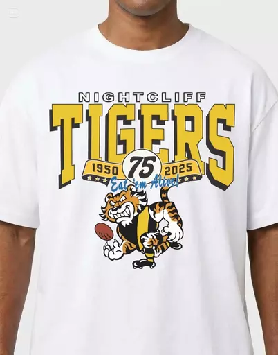 Nightcliff Tigers FC Oversized Shirt - White