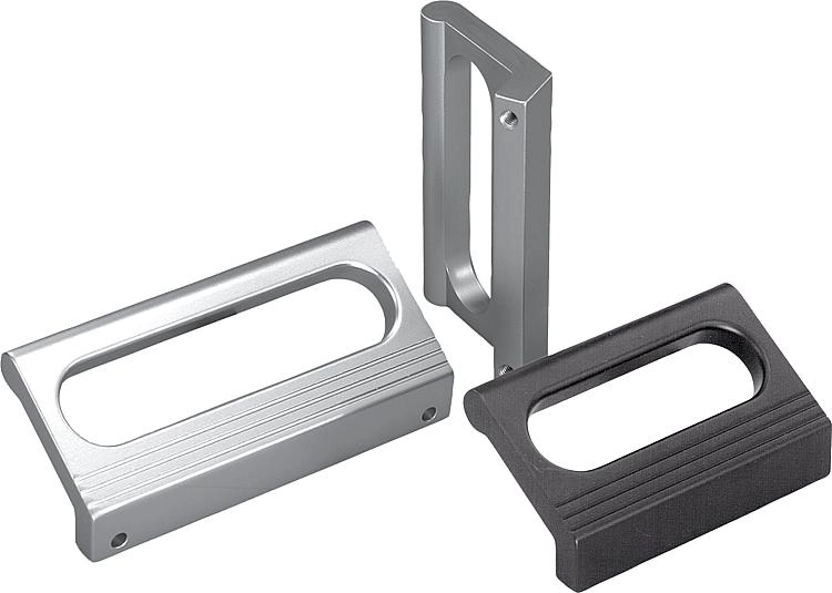 K0234 - Angled Profile Handles In Aluminium Length 106-140mm