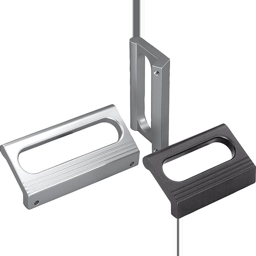 K0234 - Angled Profile Handles In Aluminium Length 106-140mm