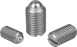 K0310 - Spring Plungers With Slot And Ball In Stainless Steel
