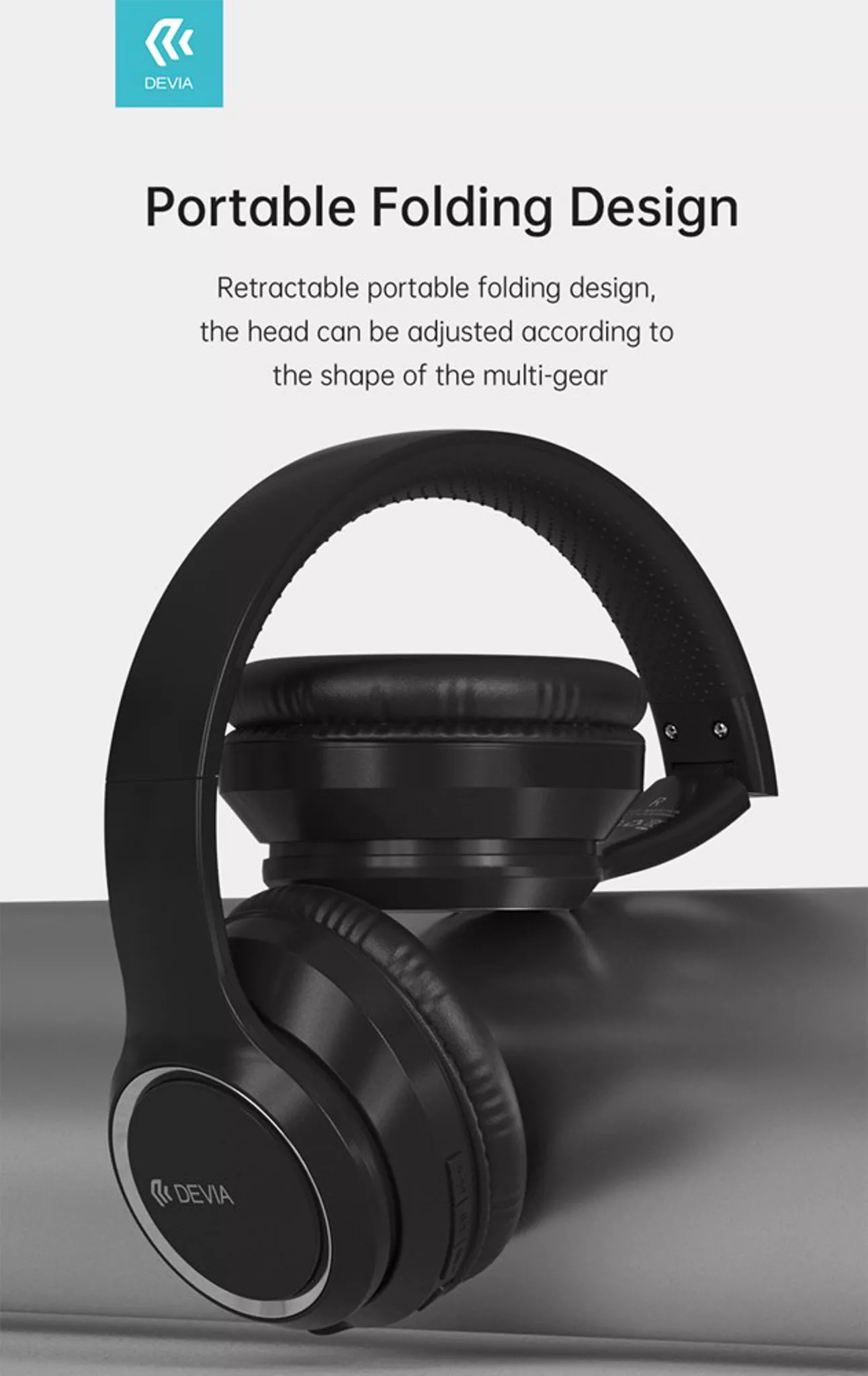 Kintone Foldable On-Ear Wireless HD Headphones - Black in Default