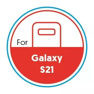 Smartphone Circular 20mm Label - Galaxy S21 - Red