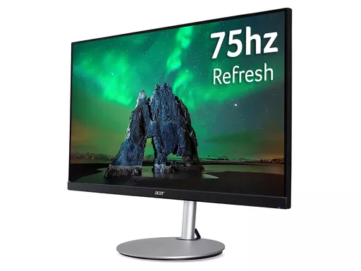 Acer CB2 CB242Ysmiprx 23.8 inch FHD Monitor (IPS Panel, FreeSync, 75Hz, 1ms, HDR 10, Height Adjustable Stand, DP, HDMI, VGA, Silver/Black)