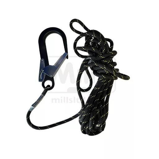 10M x 11MM Dia, Static Kernmantle Rope C/W Scaffold Karabiner