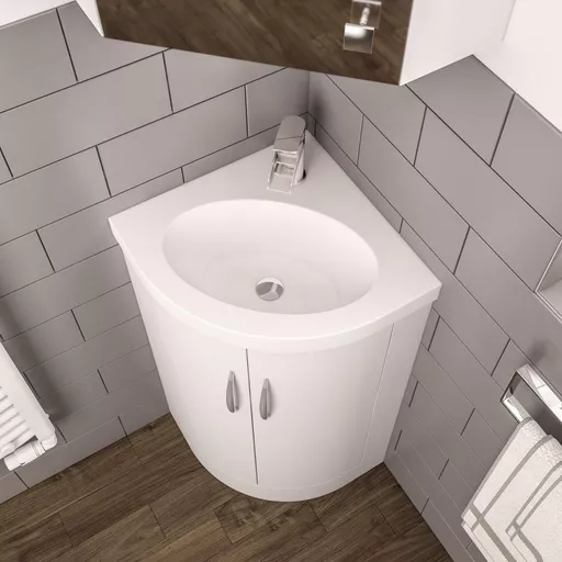 Cavone Corner Unit  High Gloss White