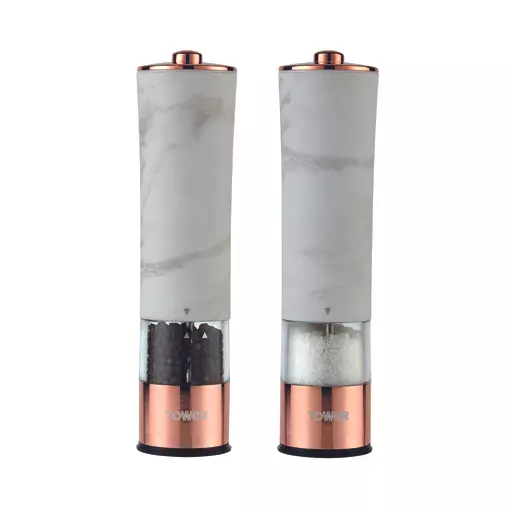 Marble Rose Gold Electric Salt & Pepper Mill