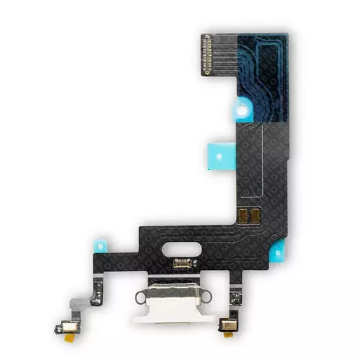 Charging Port Flex Cable (White) (CERTIFIED - Aftermarket) - For iPhone XR
