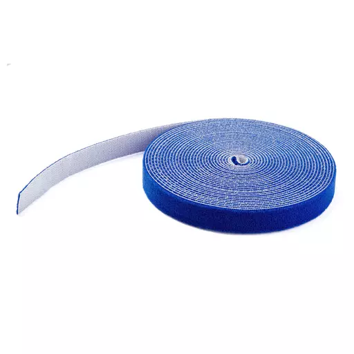 StarTech.com 50ft Hook and Loop Roll - Cut-to-Size Reusable Cable Ties - Bulk Industrial Wire Fastener Tape /Adjustable Fabric Wraps Blue / Resuable Self Gripping Cable Management Straps