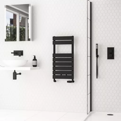 Addington II Towel Rail 790 x 400 Type10 Matt Black