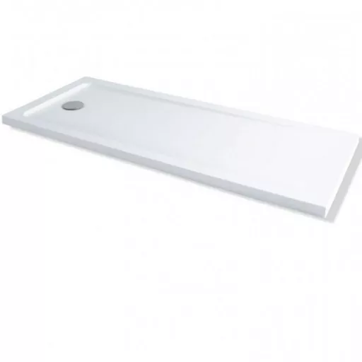 Volente Plan A ABS 1700mm x 700mm Rectangular Stone Resin Shower Tray - White