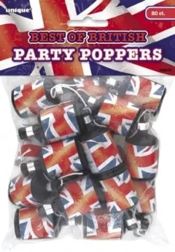 Union Jack Party Poppers