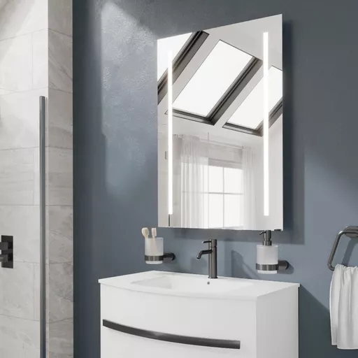 Terrizzo 500x700mm Battery Mirror