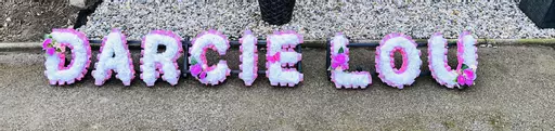 9 Letter funeral tribute frame - relative memorial - any wording