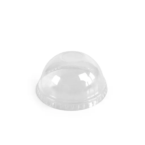 10oz RPET Dome Lid With Hole Clear