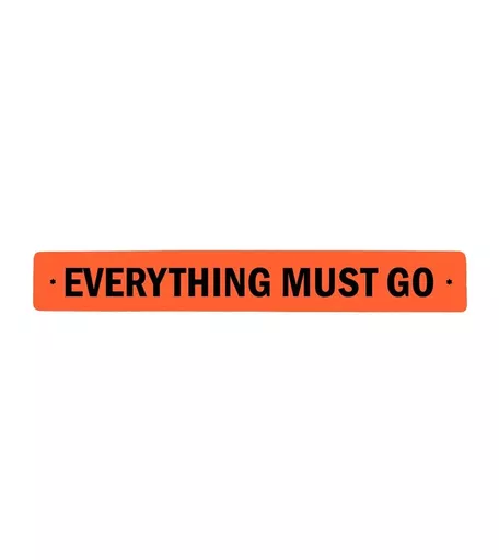 'Everything Must Go' Horizontal Sale Banner - 760mm x 125mm