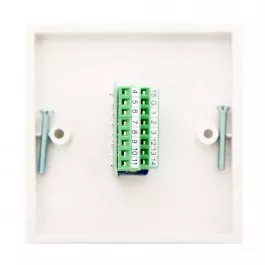 White Single Gang Vertical Vga Screw Terminal PCB Wall Plate