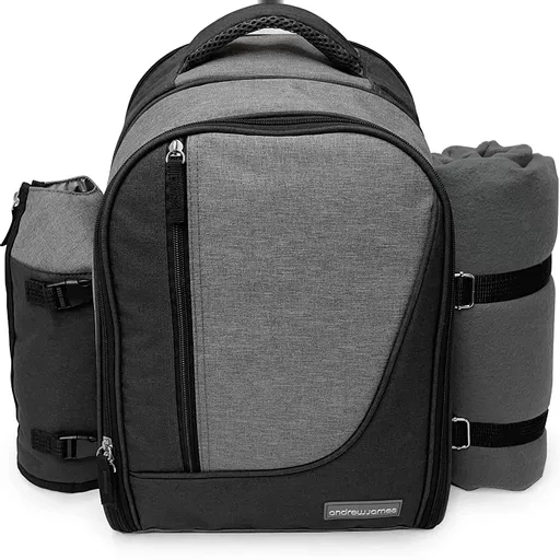 4 Person Picnic Backpack Grey