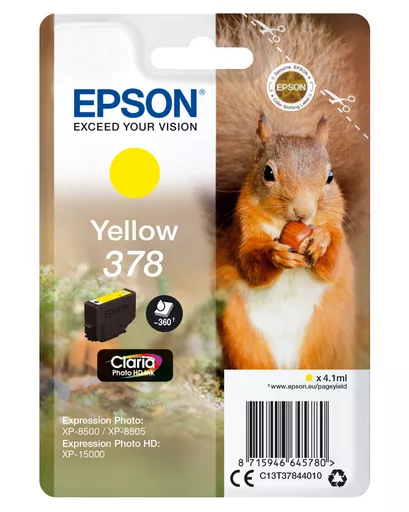 Epson C13T37844010/378 Ink cartridge yellow, 360 pages 4,1ml for Epson XP 15000/8000