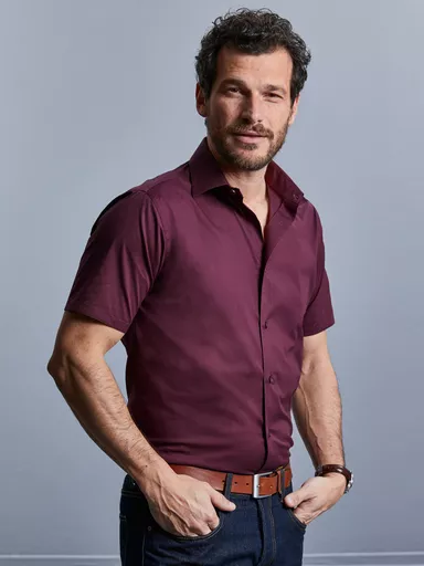 Men's Short Sleeve Easy Care Fitted Shirt