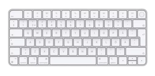 Apple Magic keyboard USB + Bluetooth Swedish Aluminium, White