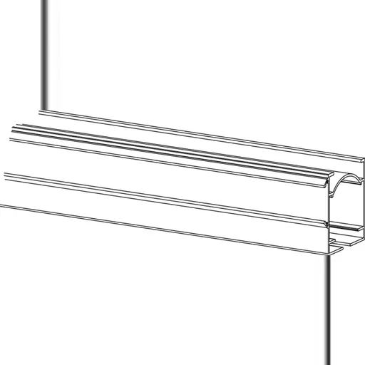 500cm Connect Roman Blind Headrail (Pk 6) WH