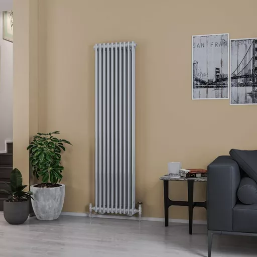 Rivassa 2 Column Radiator 1800 x 473mm Chrome Effect