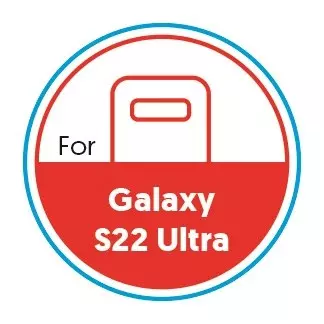 Smartphone Circular 20mm Label - Galaxy S22 Ultra - Red