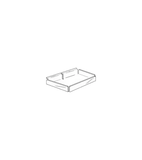 Clear Acrylic Slatwall Tray - 42cm x 15cm x 5cm