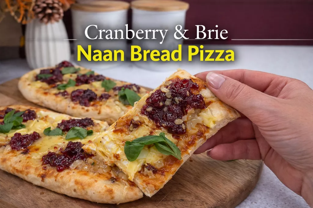 Cranberry & Brie Naan Bread Pizza