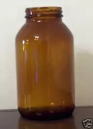 Bottles 500ml Amber Glass Powder Black Cap/PVDC Wad PK 28