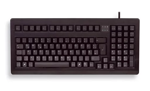 CHERRY G80-1800 Compact Corded Keyboard, Black, PS2/USB, (QWERTY - UK)