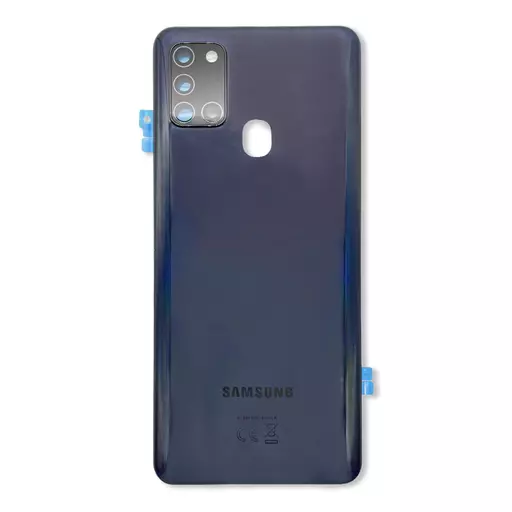 Back Cover w/ Camera Lens (Service Pack) (Blue) - For Galaxy A21s (A217)