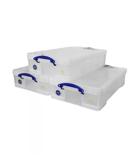 Pack of 3 - 33L Storage Box With Secure Lid