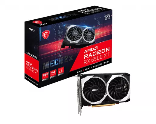 MSI MECH RADEON RX 6500 XT 2X 4G OC graphics card AMD 4 GB GDDR6