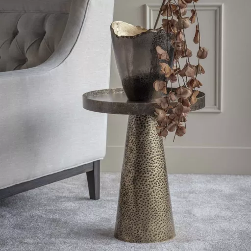 Side Table, Astraea, Antique Gold
