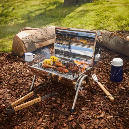 Portable BBQ outdoors