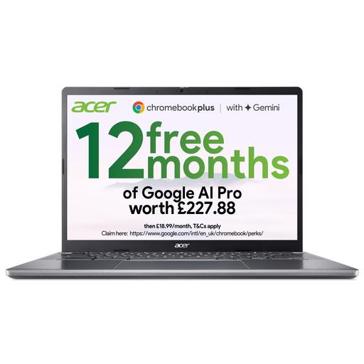 Acer Chromebook Plus 514 (CB514‑3H) – Ryzen 5 7520C, 14" WUXGA IPS, 8GB LPDDR5X, 256GB SSD, Iron