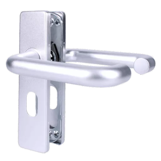 ZOO Return To Door Lever Handle On Oval Lock Backplate FD30/60