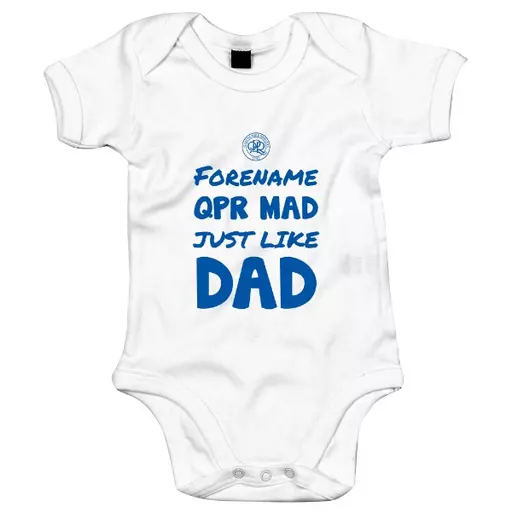 Queens Park Rangers FC Mad Like Dad Baby Bodysuit