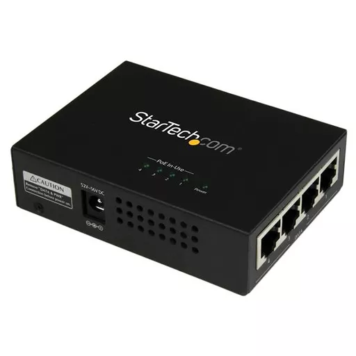 StarTech.com 4-Port Gigabit Midspan - PoE+ Injector - 802.3at/af