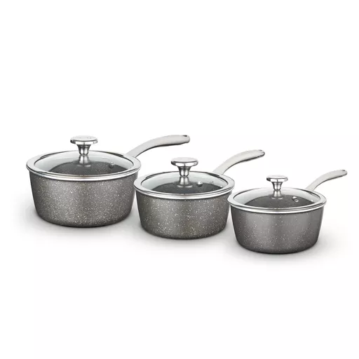 Cerastone Pro 3 Piece Saucepan Set