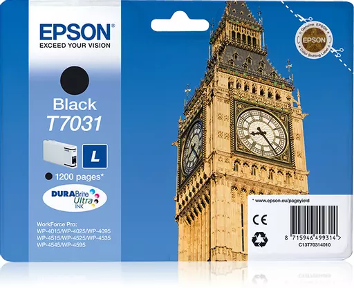 Epson C13T70314010/T7031 Ink cartridge black, 1.2K pages ISO/IEC 24711 24ml for Epson WP 4015/4025