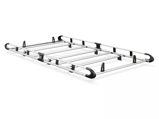 Ford Transit 2014-Onwards L2, H2 Twin Rear Doors - ULTI Rack+ (Aluminium) - 6 Bar Roof Rack