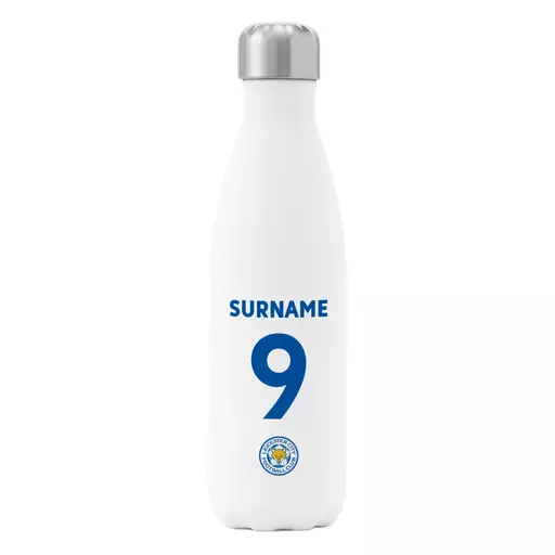 Leicester City FC Back of Shirt Insulated Water Bottle - White