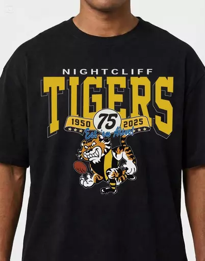 Nightcliff Tigers FC Oversized Shirt - Black