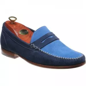 Barker Shoes. William -  Midnight Navy & Ocean Suede UK12