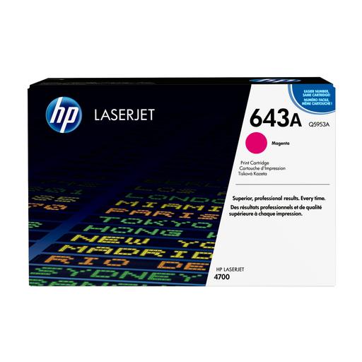 HP Q5953A/643A Toner cartridge magenta, 10K pages/5% for HP Color LaserJet 4700