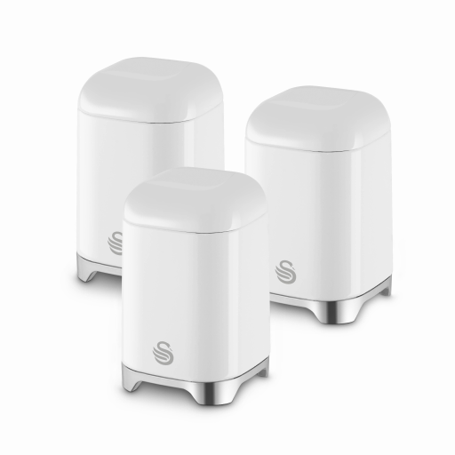 Swan Unisex White Solace Set Of 3 Canisters - Image 5